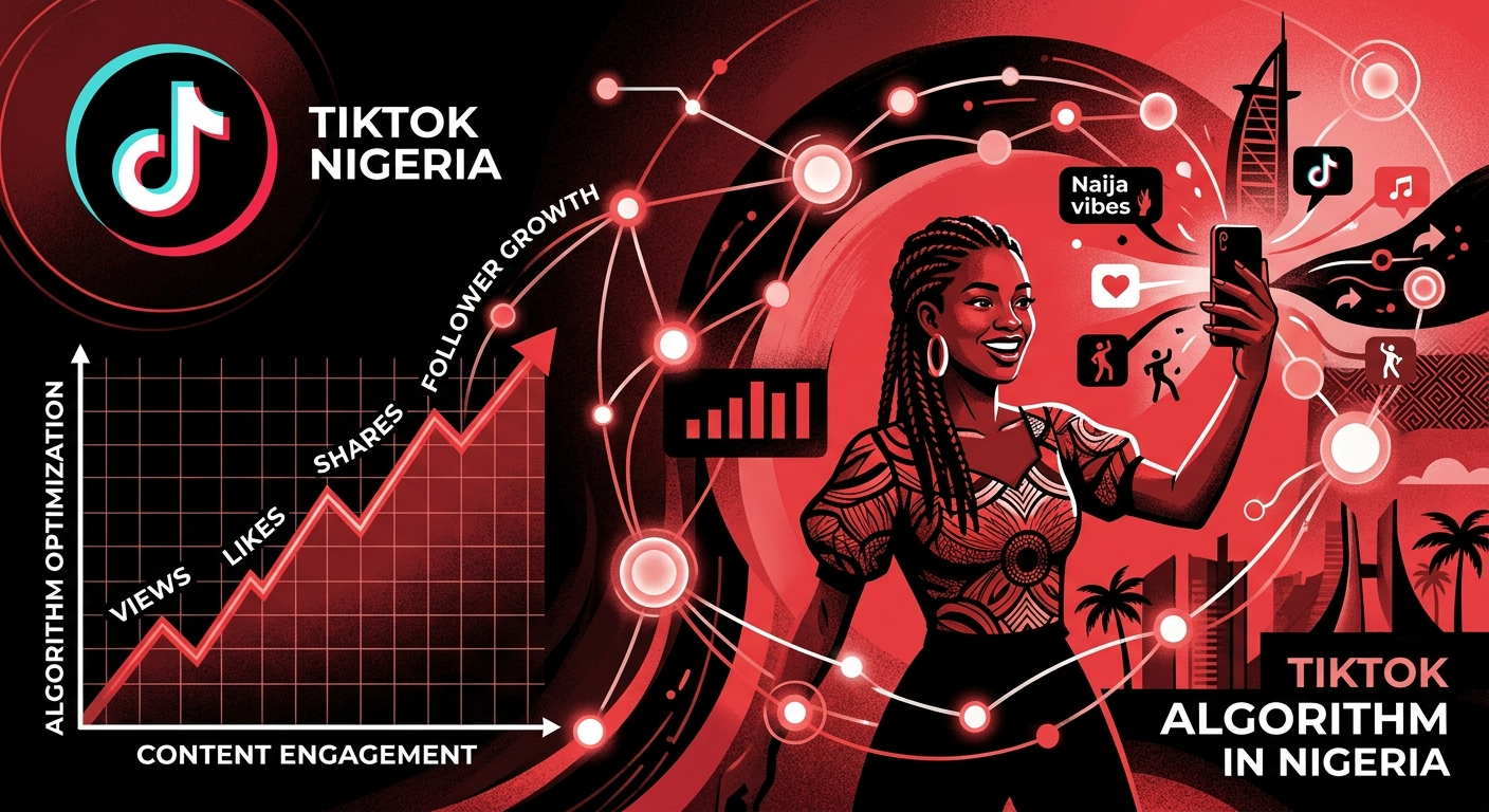 TikTok algorithm diagram showing Nigerian creator content distribution